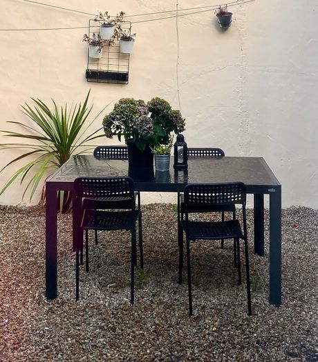 Outdoor dining table and chairs