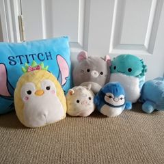 squishmallows and Stitch Pillow