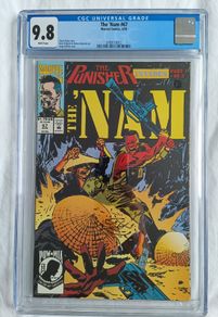 The Punisher Invades The 'Nam Marvel  Vietnam Issue 67 CBCS / CGC 9.8 Certified Graded Comic Framed  DC