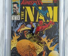 The Punisher Invades The 'Nam Marvel  Vietnam Issue 67 CBCS / CGC 9.8 Certified Graded Comic Framed  DC