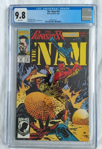 The Punisher Invades The 'Nam Marvel  Vietnam Issue 67 CBCS / CGC 9.8 Certified Graded Comic Framed  DC