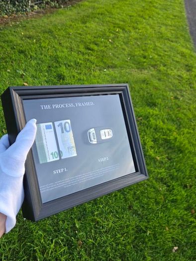 Gift 3D money frame art decor painting