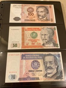 Peru banknotes uncirculated year 1987
