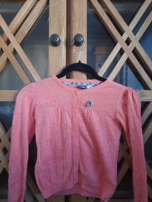 Peach cardigan size 4-5 years
