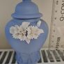 Vintage light blue Jasperware urn Image 4