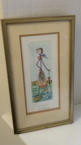 Golfa Stix hand coloured print by G. Slinas