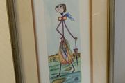 Golfa Stix hand coloured print by G. Slinas