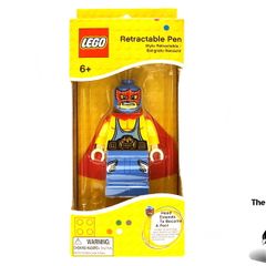 Lego Wrestler Retractable Hidden Biro Pen Large Minifigure 11cm Tall Brand New & Sealed 250% Larger Than Minifigure Size