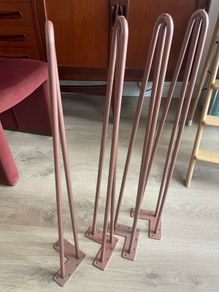 4 Bronze pin-style table legs