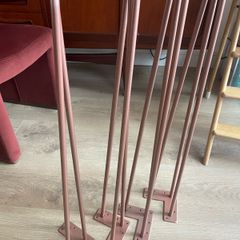 4 Bronze pin-style table legs
