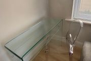 Glass console table