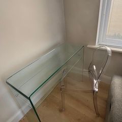 Glass console table