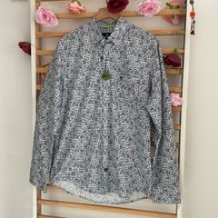 shirt  bnwt size medium white patterned lerros shirt rrp 60 euro