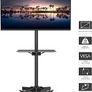 NEW SALE | Mobile TV Stand on Wheels for 23-60 inch Plasma/LCD/LED TVs, Portable TV Stand with Tray, Height adjustable Home Display Rolling TV Cart Trolly Image 5