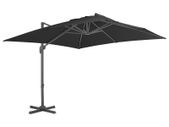 Cantilever Umbrella with Aluminium Pole 3x3 m Black