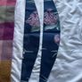 D&D Design Caberne Navy Floral Curtains. Cotton, Lined, with Tiebacks Image 4