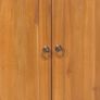 Cabinet with Yin Yang Shelf 70x30x130 cm Solid Teak Wood Image 2