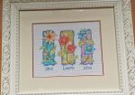 Hand Made Cross Stitch Embroidery - Flowers