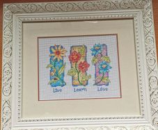 Hand Made Cross Stitch Embroidery - Flowers