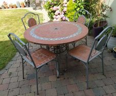 Ceramic Garden Table and 4 chairs