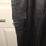 Bershka Black High Waisted Faux Leather Trousers Image 3