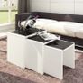 BRAND NEW 3 Set Unit Black Tempered Glass Table Top Side End Image 3
