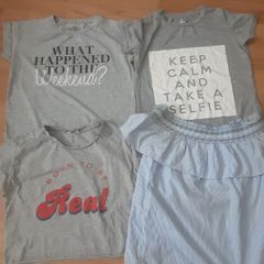 Summer Tee Shirts/Four Tee Shirt Tops .. all 4 for 12euro .. Size: 10 UK