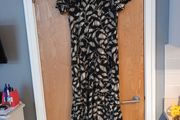 Dunnes  Stores  Print Frill Hem Dress.  S. M- 12.   B.N.W.T.