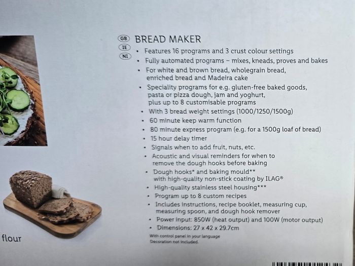silver crest bread maker