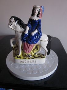 Antique Staffordshire Porcelain Duchess of Cambridge Horseback  Figure circa 1854.