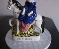 Antique Staffordshire Porcelain Duchess of Cambridge Horseback  Figure circa 1854.