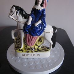 Antique Staffordshire Porcelain Duchess of Cambridge Horseback  Figure circa 1854.