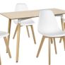 4 x   Dining Chairs with Solid Beech Wood Legs Set of 4 Image 4
