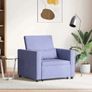 Single Sofa Bed Reclining Jeans blue 90 x 165 x 87 cm Fabric Image 2