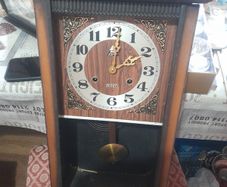 Two Vintage Clocks for parts or turn the cases into Displays for Jewellry etc, springs are good in the clock in first photo
