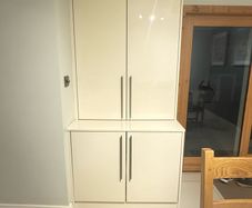 Freestanding High-Gloss Utility or Larder Press and Tumble Dryer Storage