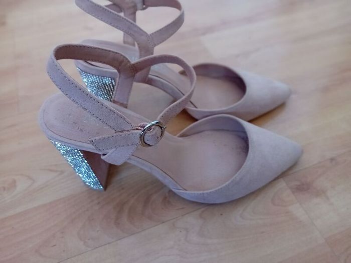 Glitter Block Heels UK4