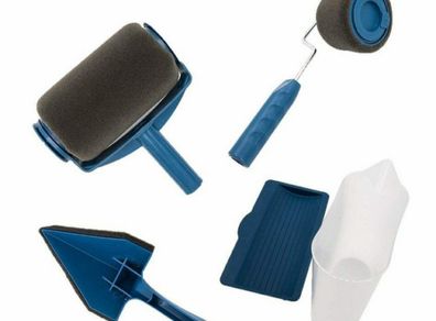 6PCS Paint Roller Brush Set Runner Pro Handle Household Use Wall Edger Painting