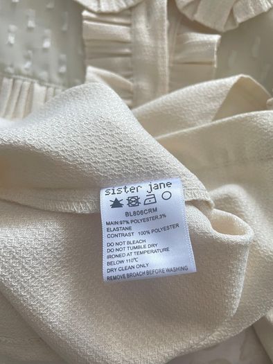 Sister Jane Cream Ruffle Blouse - Size L