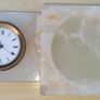 Vintage marble clock and ashtray Image 3