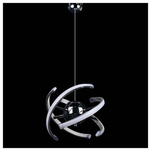 Modern Living Room LED Pendant Lights,Creative Adjustable Kitchen Light Fixture,26W Globe Chrome Ceiling Chandelier for Dining Room,Bedroom