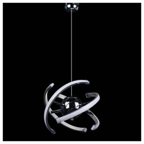 Modern Living Room LED Pendant Lights,Creative Adjustable Kitchen Light Fixture,26W Globe Chrome Ceiling Chandelier for Dining Room,Bedroom