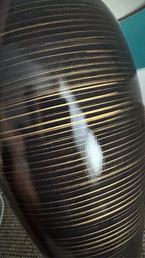 2 x Table Lamps Chocolate Brown & Gold