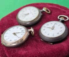 Antique 1800s Ladys Pocket watches lot if 3