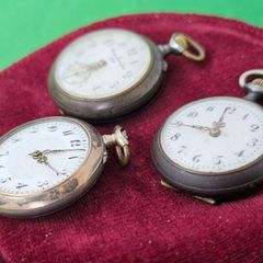 Antique 1800s Ladys Pocket watches lot if 3