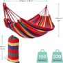 NEW SALE | Large Woven Canvas Hammock Garden Swing, with Portable Travel Carry Bag & Secure Ropes - 270x150cm, for Outdoor Summer Camping, 150kg Weight Capacity Image 4