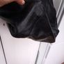 Large Black Leather Bag " Chic Brand" 17 x 13 x 5.5 Inches Image 4