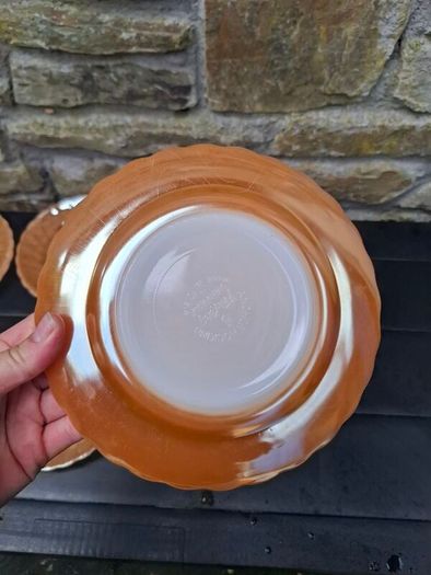 6 vintage fire king sides plates postage possible