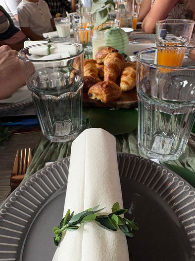 Sage green tablecloth