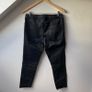 Part Two Wax Coated Black Biker Jeans Short Size UK 12 (Fits like UK 10) Image 4